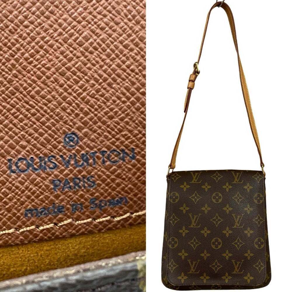 LOUIS VUITTON Brown Monogram Leather Pochette Shoulder Bag - Picture 3 of 9